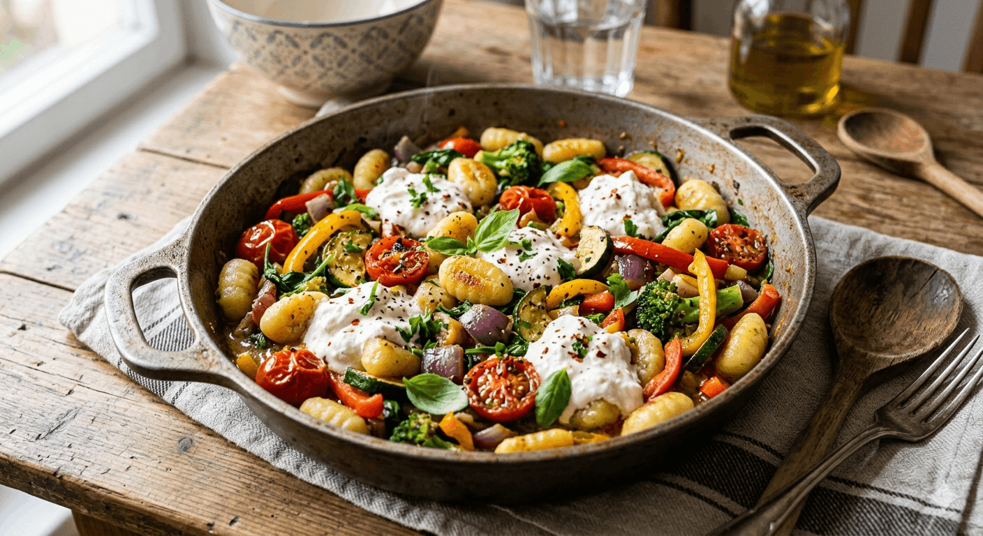 Gnocchi Gemüse-Pfanne mit Frischkäse (Rezept 2026)